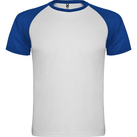 Спортивная футболка INDIANAPOLIS мужская, БЕЛЫЙ/КОРОЛЕВСКИЙ СИНИЙ XL