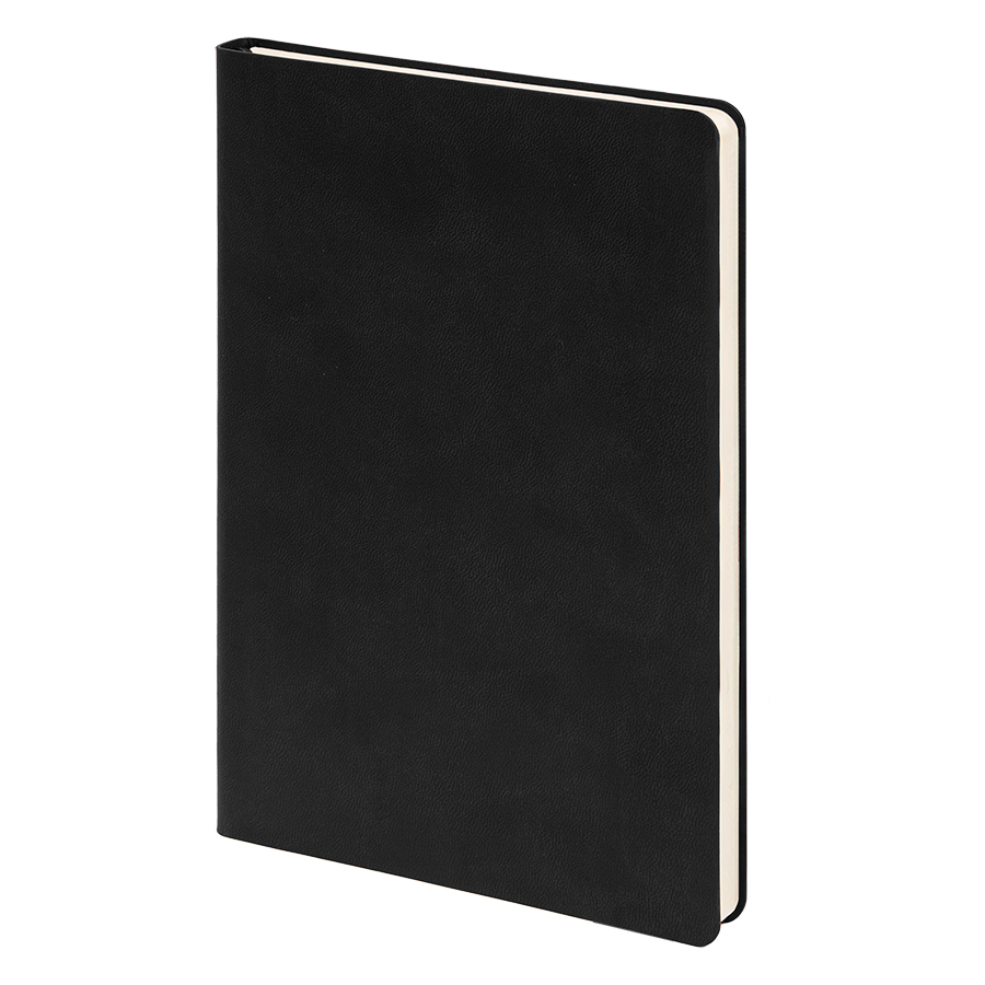 Бизнес-блокнот FUNKY, 130*210 мм, черный, красный форзац, мягкая обложка, в линейку