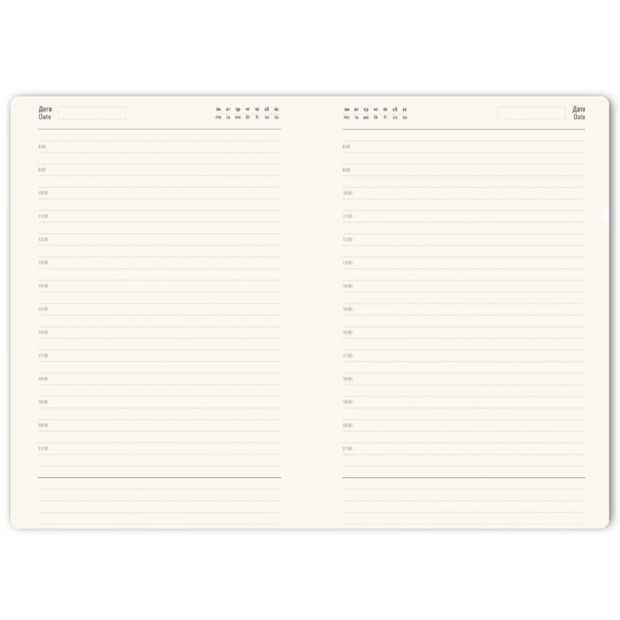 Ежедневник недатированный HAMILTON, A5, светло-зеленый, кремовый блок