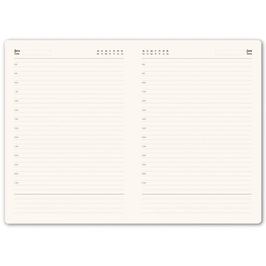 Ежедневник недатированный Shady, А5,  красный, кремовый блок в линейку, красный обрез