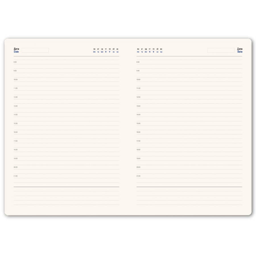 Ежедневник недатированный Pulpy, А5,  красный, кремовый блок в линейку, красный срез