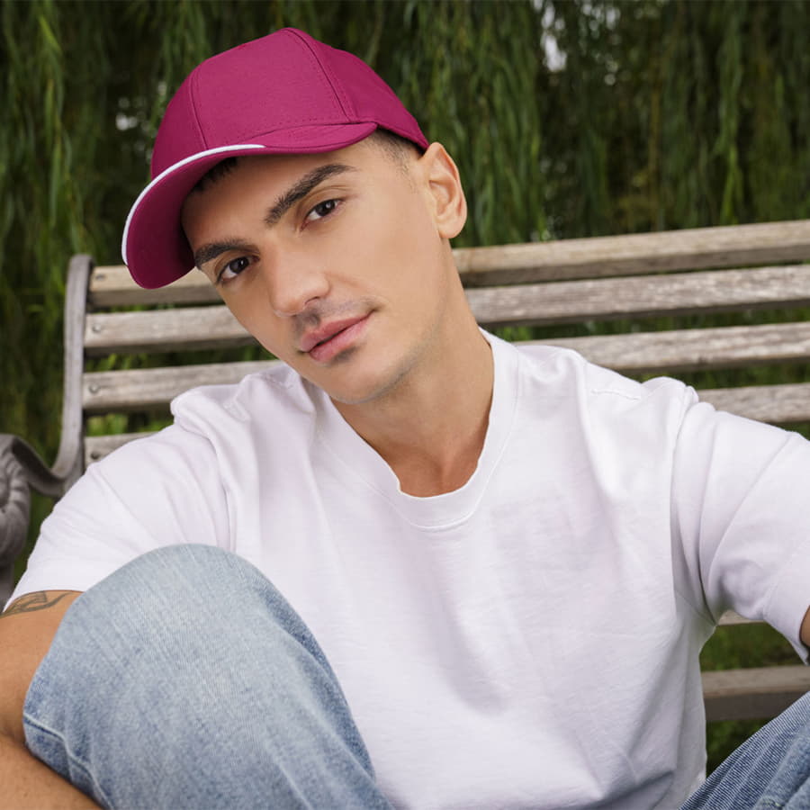 Бейсболка ESTORIL-S, 6 клиньев, застежка на липучке