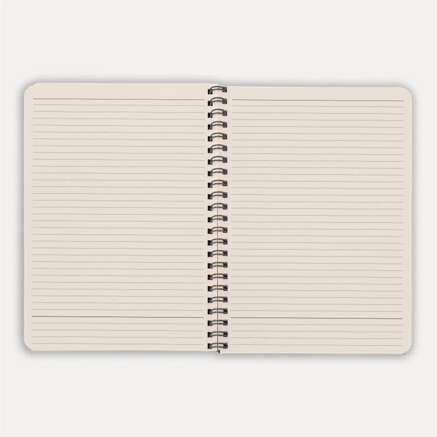 Блокнот на двойной пружине HELIX, 143 х 205 мм, черный, блок в линейку