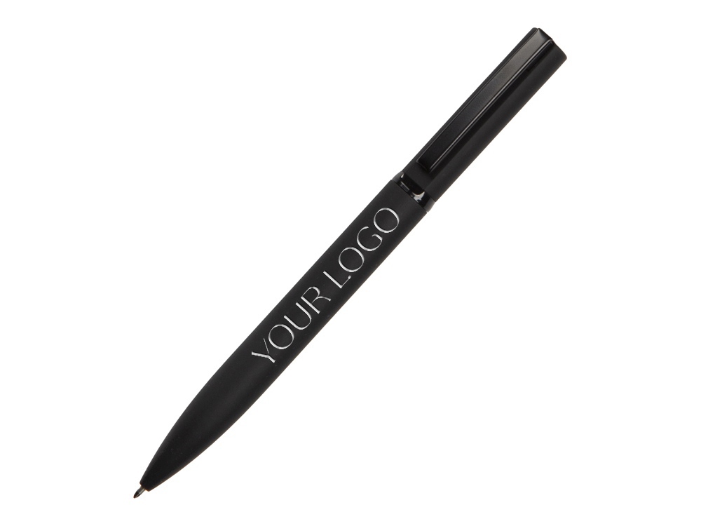 Ручка шариковая металлическая Siegfried Silver soft-touch с зеркальным слоем