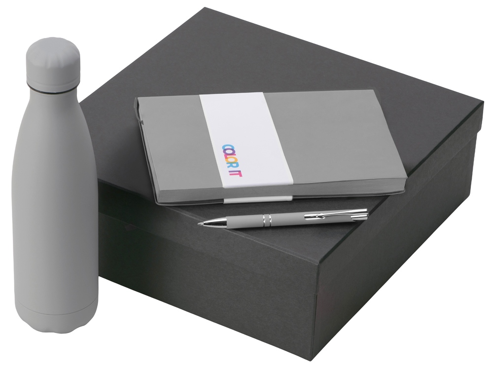 Подарочный набор Color it с блокнотом, металлической ручкой и термобутылкой