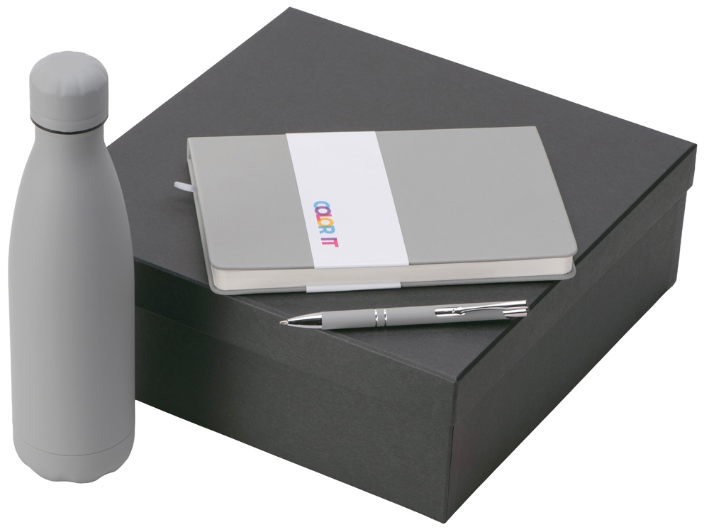 Подарочный набор Color it с блокнотом, металлической ручкой и термобутылкой