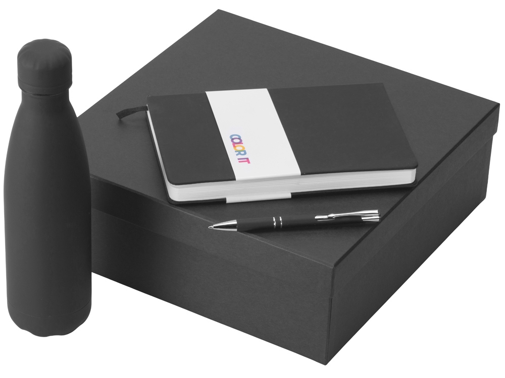 Подарочный набор Color it с блокнотом, металлической ручкой и термобутылкой