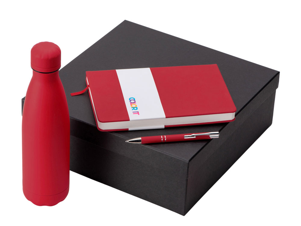 Подарочный набор Color it с блокнотом, металлической ручкой и термобутылкой