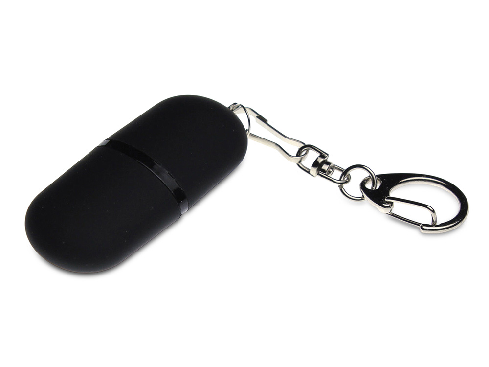 USB 2.0- флешка Goutte Soft-touch на 16 Гб каплевидной формы