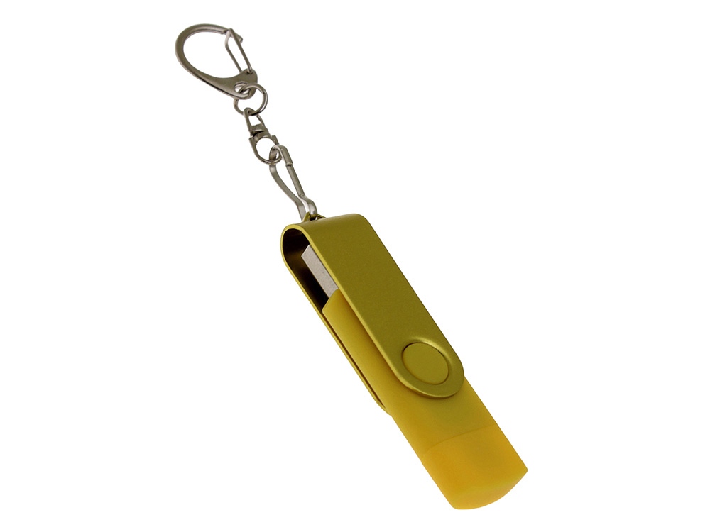 USB 3.0- флешка на 128 Гб с поворотным механизмом и дополнительным разъемом Type-C