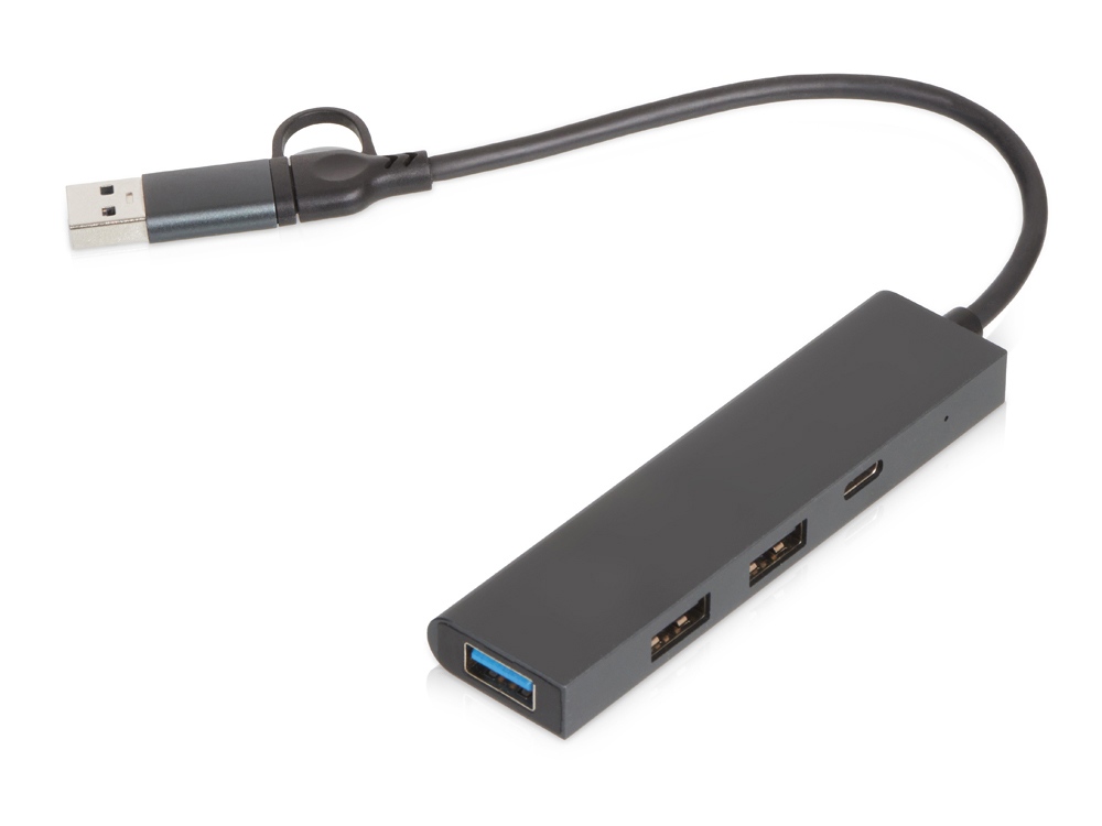 USB-хаб Command с коннектором 2-в-1 USB-C и USB-A, 2.0/3.0