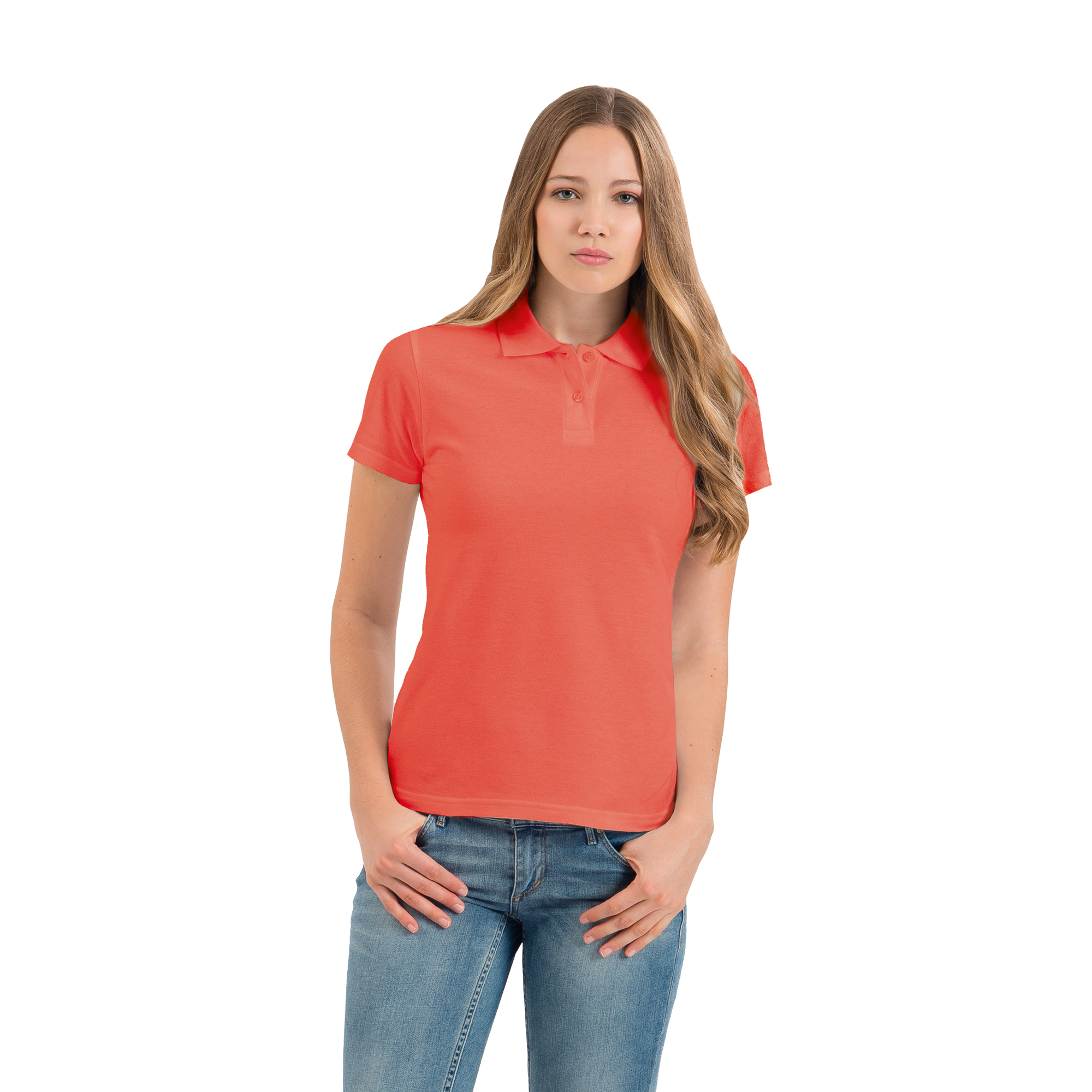 Футболка теннисная женская ID.001/women, коралловый, размер S