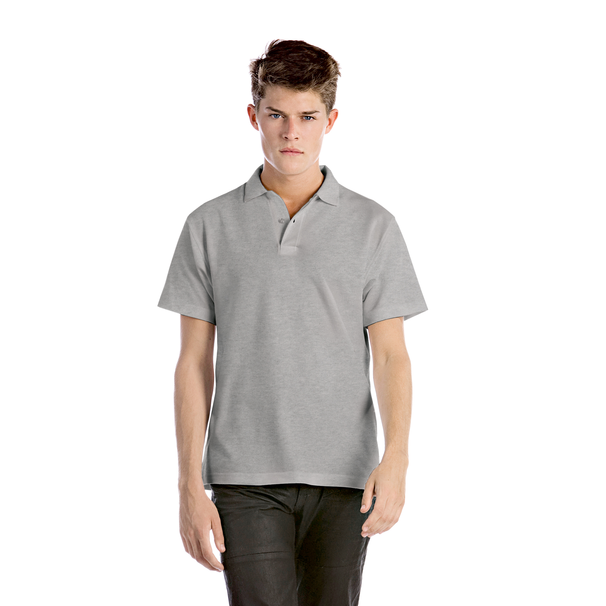 Футболка теннисная ID.001, пестрый серый, размер S