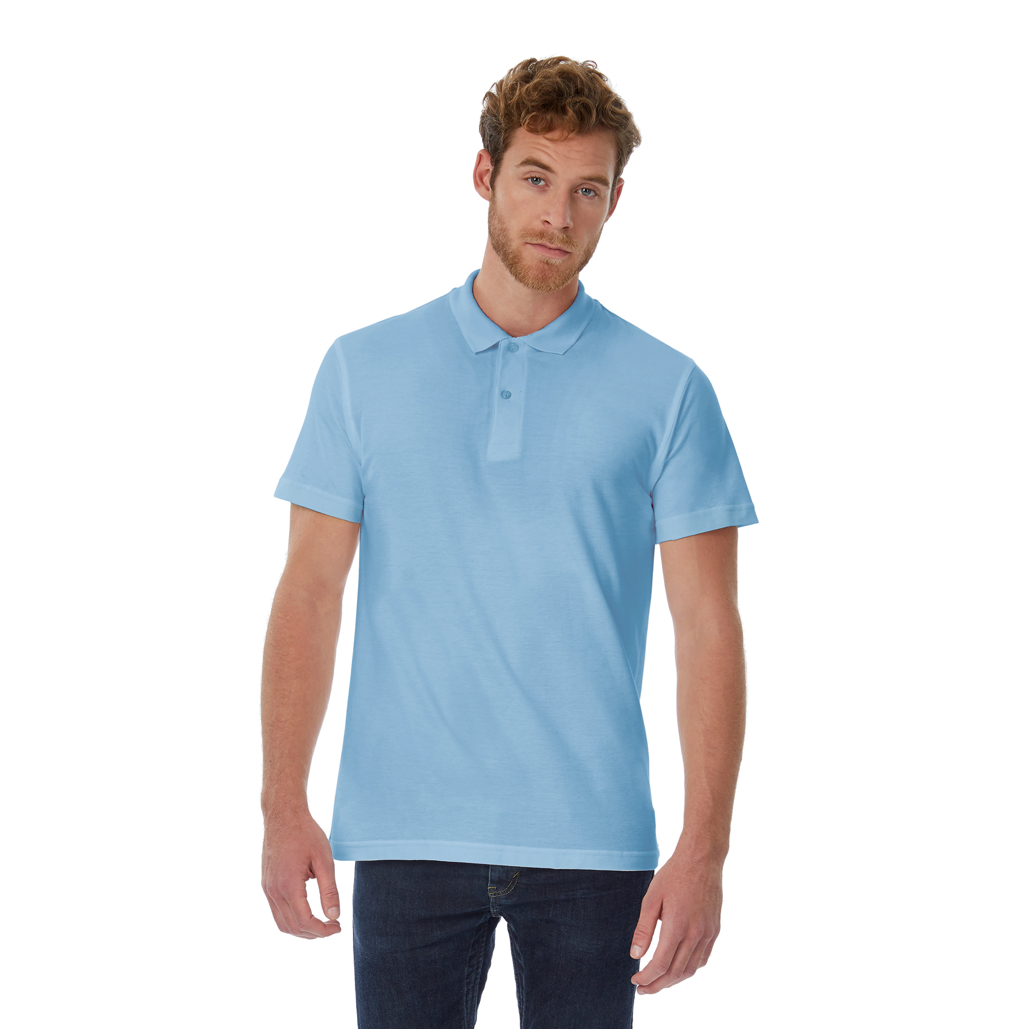 Футболка теннисная ID.001, голубой, размер XXL