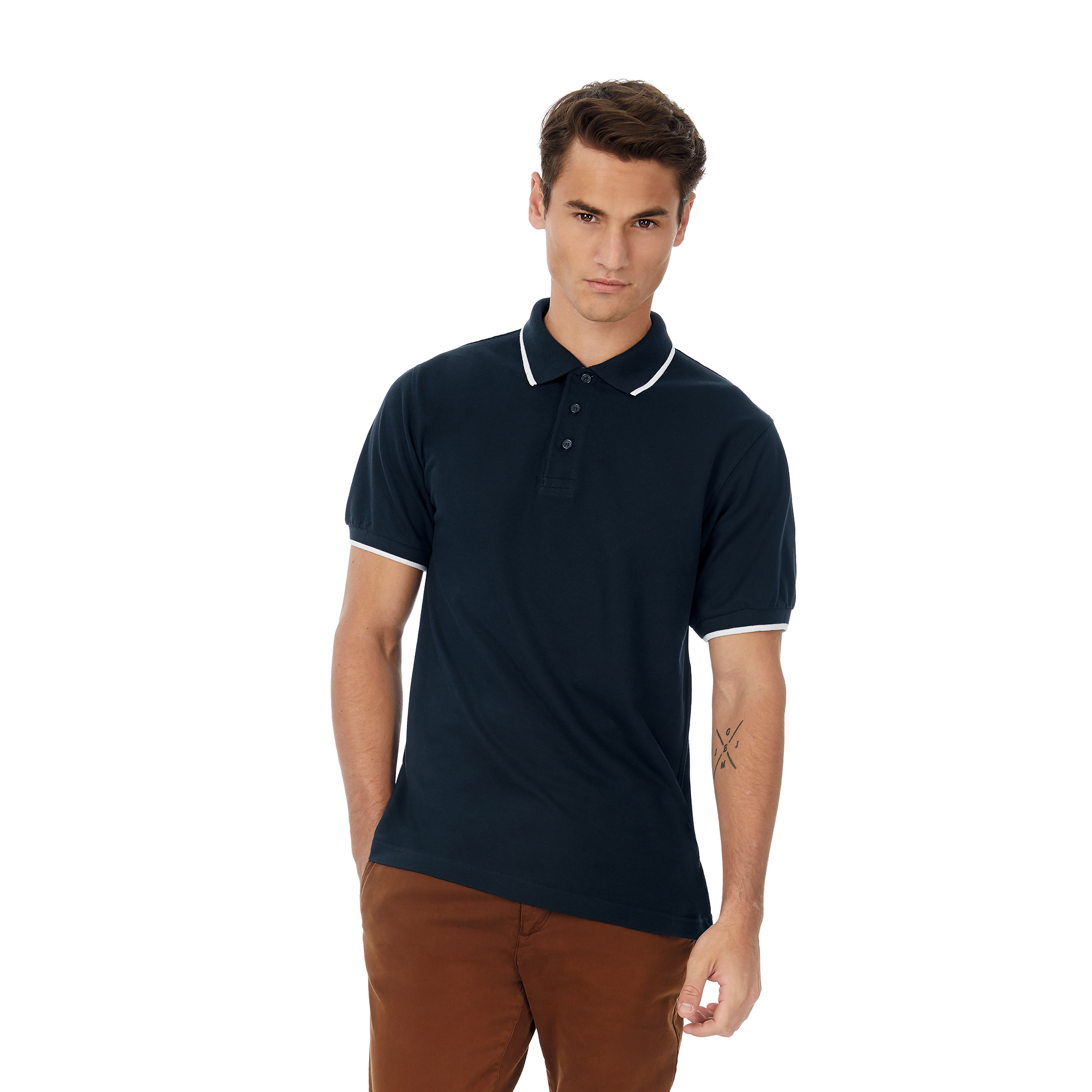 Футболка теннисная Safran Sport, темно-синий с белым, размер S