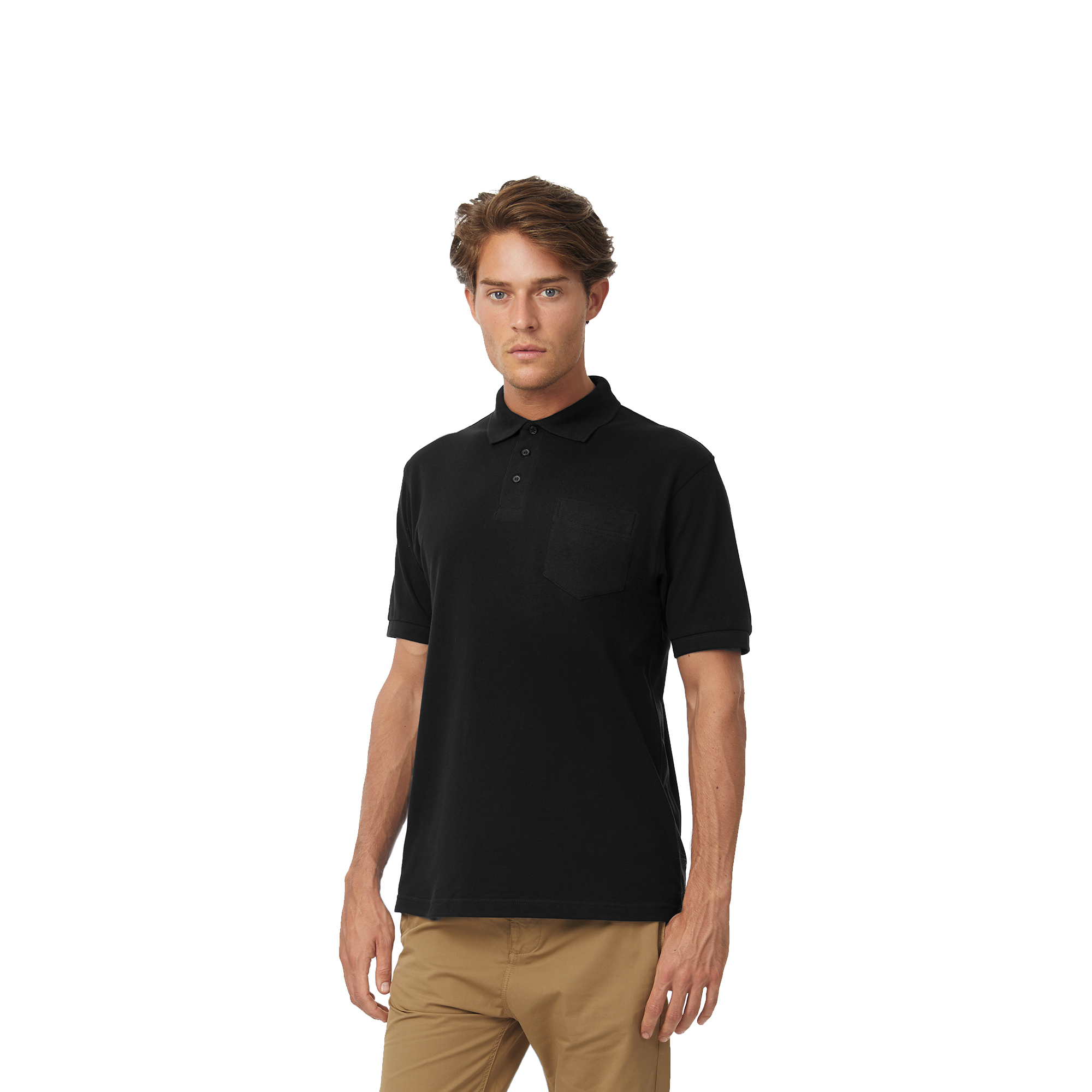 Поло Safran Pocket, черный, размер XL