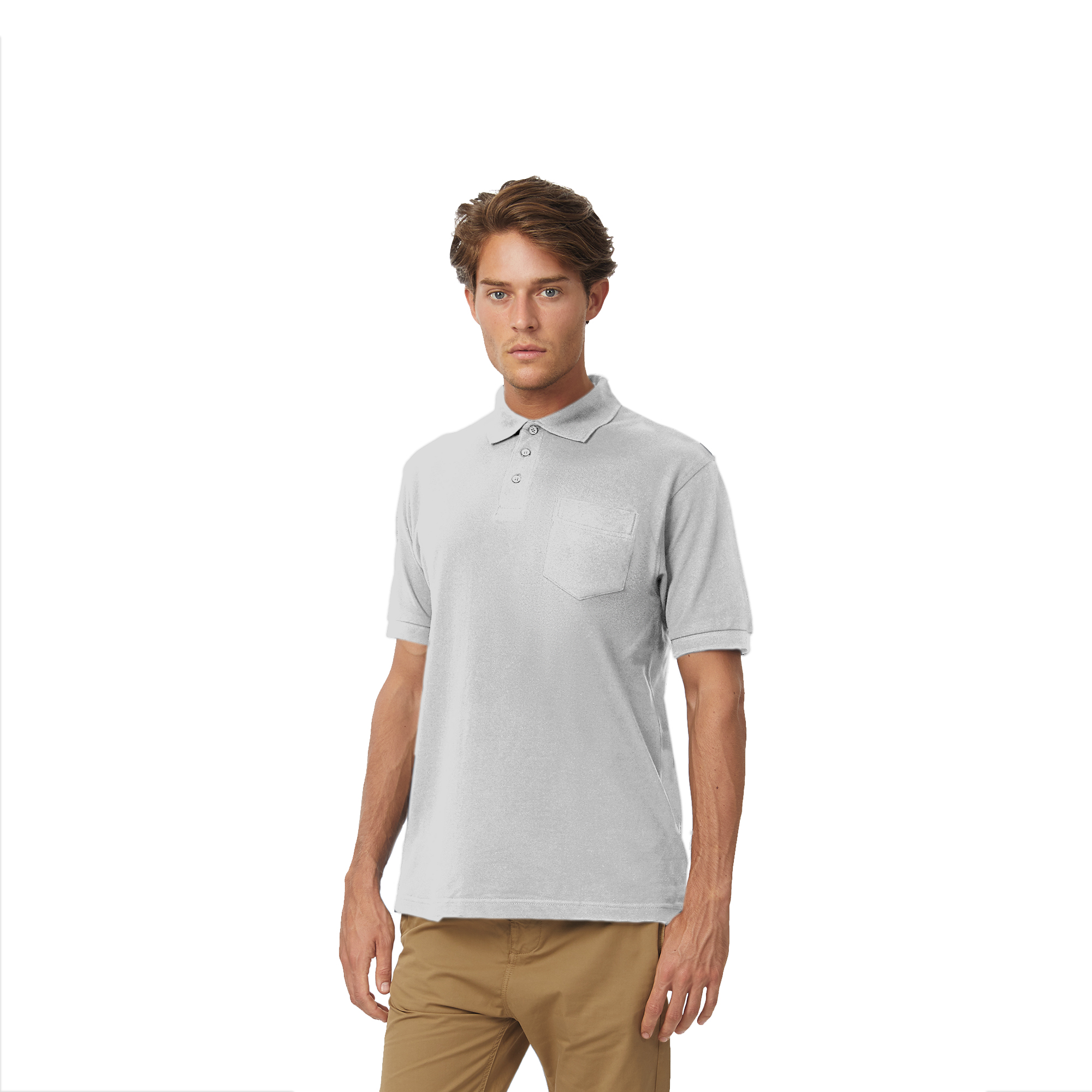 Поло Safran Pocket, пепельный, размер XL