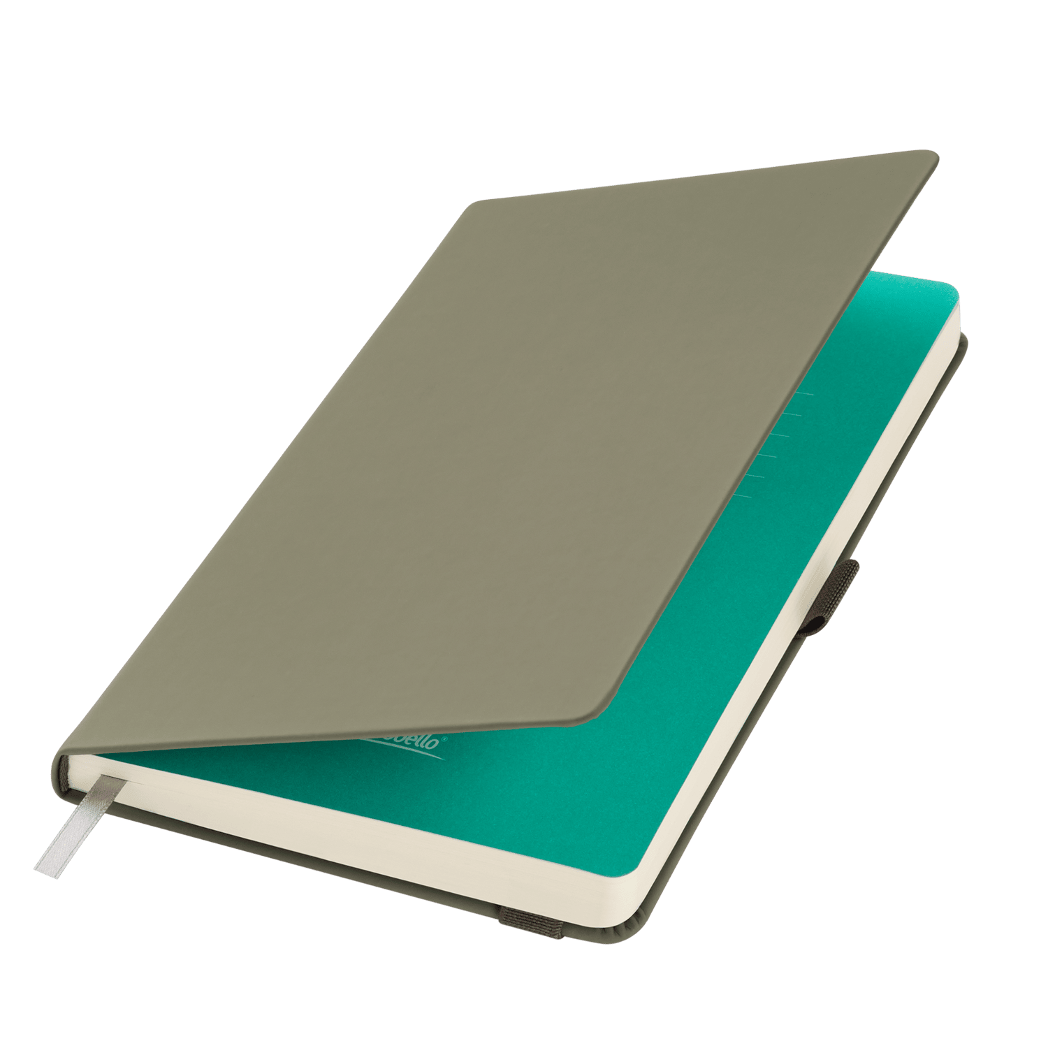 Ежедневник Alpha недатированный, серый/бирюзовый