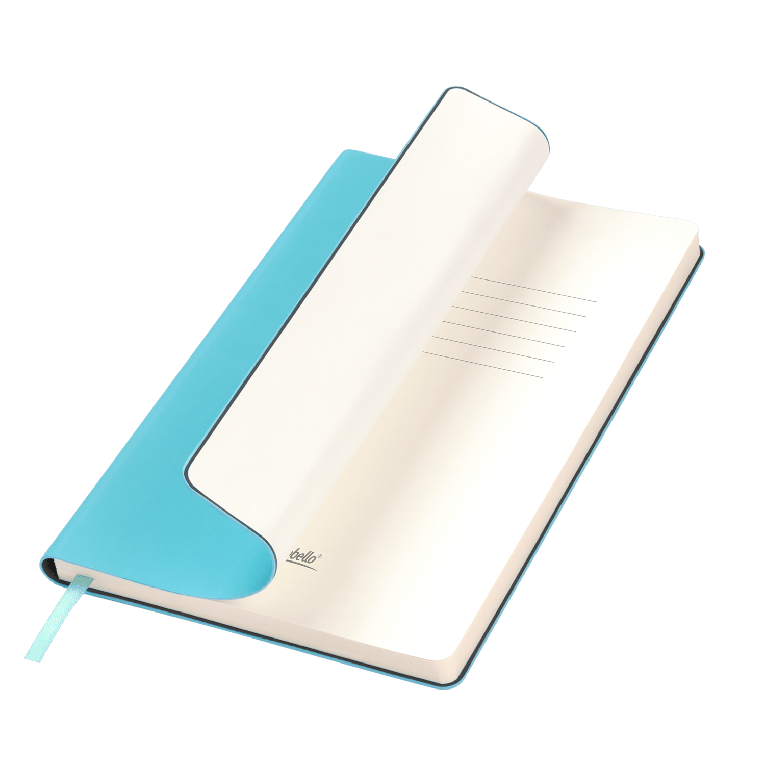 Ежедневник Spark недатированный, лазурный (без упаковки, без стикера, с серой подложкой)