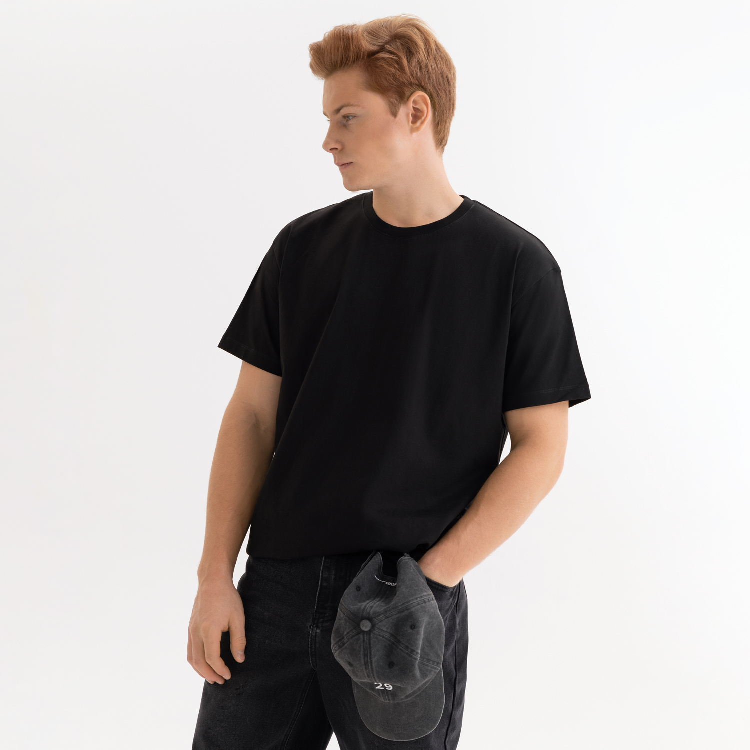 Футболка унисекс KRIS, 150 гр., черная, размер M