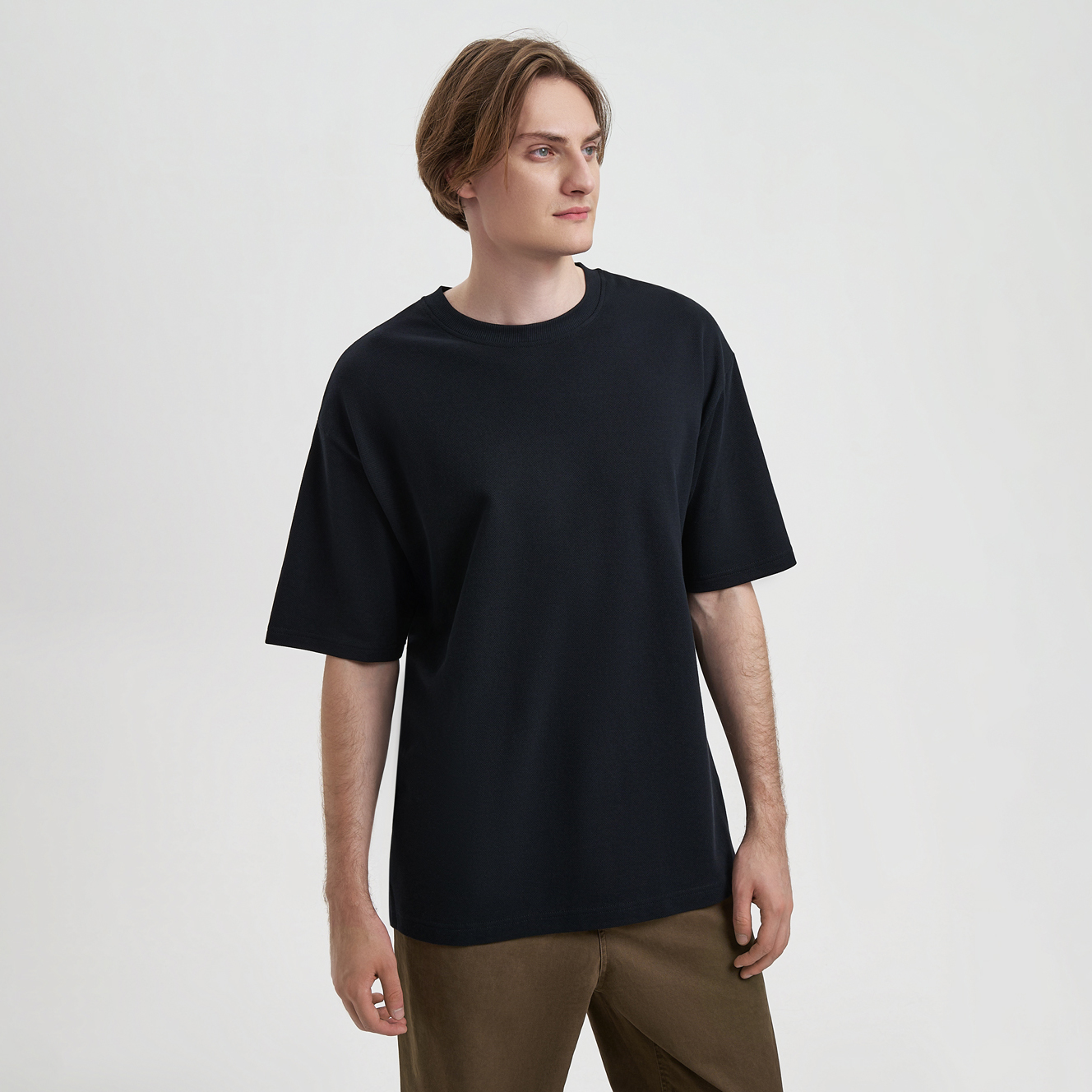 Футболка унисекс премиум AURA, 100% хлопок 200гр. черный, размер XS/S