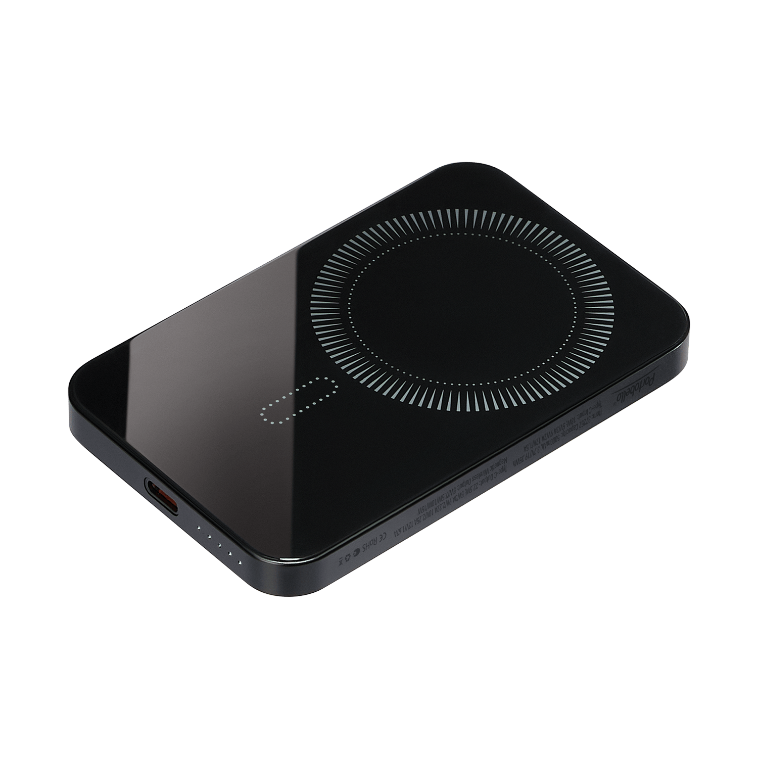 Внешний аккумулятор Artex PD 5000mAh с функцией беспроводной зарядки 15W, черный